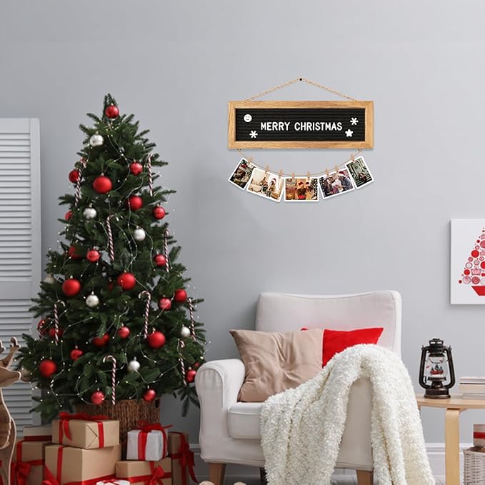 Picture Frames Collage Wall Decor Picture Frames for Wall, Felt Letter Board with 340 Letters and 15 Clips, Unique DIY Photo Frames, Gifts for Teen Girls Ages 10 11 12 13 Years Old Christmas