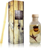 Urban Naturals Autumn Harvest Scented Oil Reed Diffuser | Fall Home Decor with Real Leaves & Botanicals | Creamy Pumpkin Pie, Nutmeg, Maple & Vanilla
