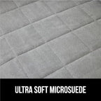 GORILLA GRIP Patented Waterproof Slip-Resistant 50” Loveseat Protector Cover, for Leather or Fabric Couch Cushion, Large Microsuede Furniture Covers Dogs Pets Machine Washable Slipcover, Gray