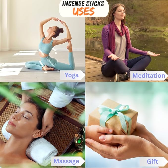 Bless-International-Palo-Santo 100%-Natural-Handmade-Incense-Sticks Organic-Chemicals-Free-for-Relaxation-Positivity-Yoga-Meditation 12-Inches-1-Hour-Plus-Burning-Time-150-Sticks-14-OZ