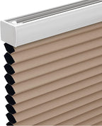 Changshade Cordless Cellular Shades, Blackout Honeycomb Shades for Windows, Pull Down Pleated Blinds, Easy to Install for Indoor Windows and French Doors,25" W x 48" H, Light Brown