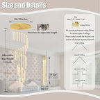 Chandeliers for Living Room 38-Lights Modern Crystal Light Extra Large Chandelier Light Fixture Entryway Foyer High Ceiling Chandeliers Lighting with Sloping Ceiling (Gold Chandelier)