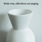 Fake Flowers in Vase for Centerpieces, Faux Flowers in Modern Ceramic Vase Set of 3 with 8 Artificial Autumn Chrysanthemums Home Decor