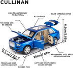 EROCK Exquisite Car Model 1/24 Rolls-Royce CULLINAN Model Car Toy, Zinc Alloy Pull Back Car Toy with Sound and Light for Kids Boy Girl Birthday Gift Children's Day Gift (Blue-CULLINAN)