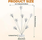 Photo Tree Holder Clip, 8 Branch Money Family Tree Gift Card Holder with Clips Picture Frame Stand for Memo Paper Note Wedding Photo Display Office Decor(White)