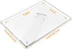 5x7 Inches Picture Frame, Magnetic Acrylic Clear Photo Frame with Stand for Tabletop Display (3 Pack)