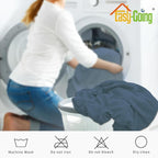 Easy-Going 2-Piece Recliner Console Cover for Reclining Loveseat Covers Stretch Jacquard Middle Console Cover for Recliner Couch and Sofa Bluestone