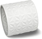 ARNIS Modern Planter Pots, Set of 2 Large Planters with Stand, Decorative Planters, Metal Pots with Drainage Holes for Living Room, Office, Garden or Balcony, 10.5 &12.25 Inch, Matte White