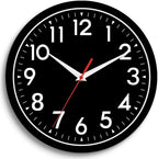 Wall Clock Small Analog 8 Inch Silent Non Ticking Battery Operated Modern Simple Decorative for Kitchen Office Bedroom Bathroom Living Room