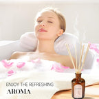 Premium Reed Diffuser Set - 8.8 oz (250 ml) Bedroom Bathroom Living Room Home Fragrance Products Sandalwood Roses Scent 1 Pack
