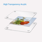 FQEIUO 4 Pack Magnetic Picture Frames for Refrigerator, 4X6 Inch Acrylic Photo Frames, Double Sided Clear Magnet Frame, Suitable for Refrigerator Display, Storage Cabinets, and Message Boards