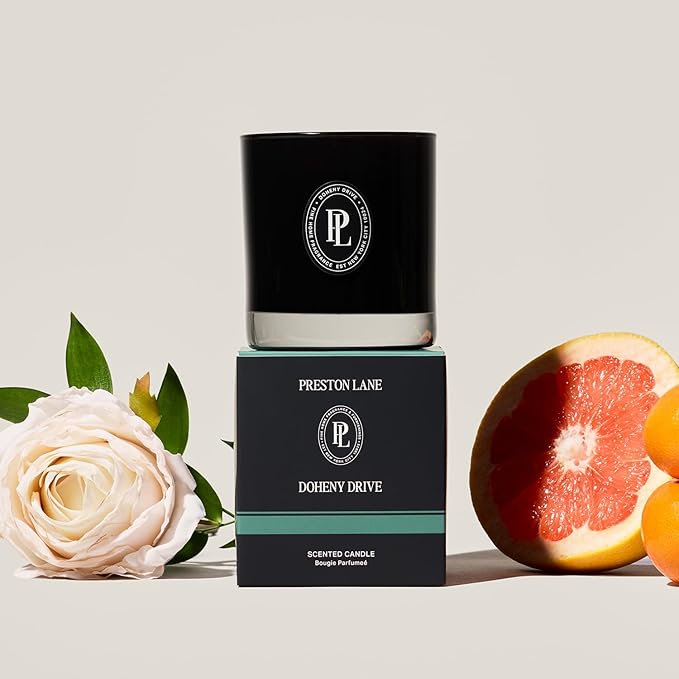 Preston Lane The Scented Candle, Luxury Candle with Vegan Soy Wax Blend, Doheny Drive, 7.5 Oz