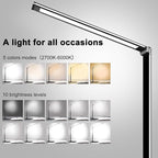 AFROG 8-in-1 4th Gen Multifunctional LED Desk Lamp with 10W Fast Wireless Charger,USB Charging Port,1200Lux Super Bright,5 Lighting Mode,7 Brightness，40 Min Timer,Night Light Function,5000K