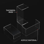 Clear Riser Shelf 3pcs, Desktop Rectangular Acrylic Display Shelves Organizer, Acrylic Stands for Funko Pop Figure, Perfumes, Bags, Shoes, Glasses, Plants, Toys, Collectibles - 8''x8.5''x9''