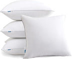 Oubonun 20"x20" Pillow Inserts (Set of 4) - 100% Cotton Cover, Square Throw Pillow Inserts for Couch, Sofa, Bed - Decorative 20 Inch White Pillow Inserts