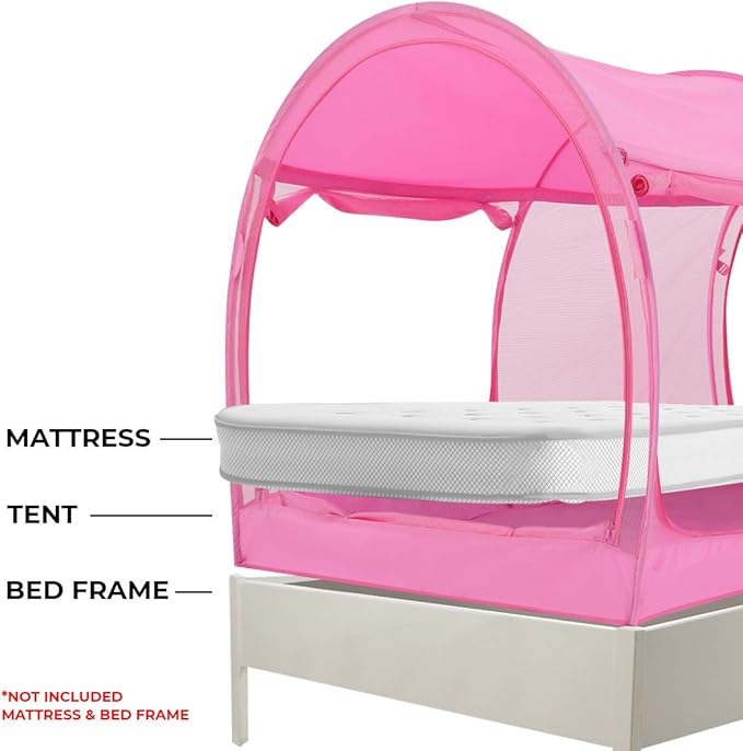 LEEDOR Bed Tent Dream Tents Bed Canopy Shelter Cabin Indoor Privacy Warm Breathable Pop Up Twin/Full/Queen for Kids and Adult Patent Pending(Mattress Not Included)