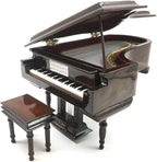 Piano Music Box with Bench and Black Case Musical Boxes Gift for Christmas/Birthday/Valentine's Day, Melody Spirited Away