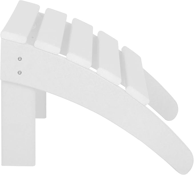 WestinTrends Outdoor Ottoman, Patio Adirondack Ottoman Foot Rest, All Weather Poly Lumber Folding Foot Stool for Adirondack Chair, Widely Used for Outside Porch Pool Lawn Backyard, White