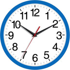 Wall Clock Modern 8 Inch Battery Operated Silent Non Ticking Small Analog Clock Decorative for Bedroom Kitchen Bathroom Office Home (Blue)