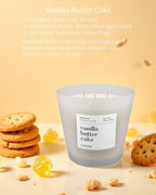 Candles for Home Scented, Big Candles Vanilla Butter Cake Scented, 30oz Natural Soy Wax, 3 Wicks Huge Candle, 100h Long Lasting,Non Toxic,Clean Burn Aromatherapy Candle for Home Fragrance