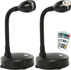 Cordless Spotlight Battery Operated, LED Picture Light, Dimmable Accent Light with Remote, Indoor Stick on Display Lamp for Plant Tree Photo Dartboard Painting Artwork Portrait