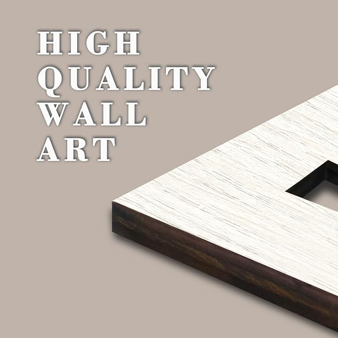 IARTTOP Large Abstract Geometric Wood Boho Wall Art Boho Wall Decor Set Mid Century Modern Wooden Wall Decor Bohemian Wall Art For Bedroom Living Room Office 16"x32"