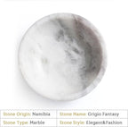 Koville African Natural Marble Incense Holder, Incense Holders for Sticks, Sturdy Incense Burner Ideal for Meditation and Relaxing, Easy to Clean(Grigio Fantasy)