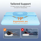 inight Queen Memory Foam Pillow, Side Sleeper Pillow, Queen Pillow for Back Sleepers, Ergonomic Pillow, Memory Foam Pillow Queen Size, Oeko-TEX & CertiPUR-US