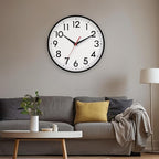 16 Inch Wall Clock, Large Wall Clocks Battery Operated, Big Silent Non-Ticking Analog Clock Decorative for Living Room, Office, Kitchen, Outdoor,Classroom, Bedroom, Bathroom, School(Black)