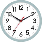 AKCISOT Wall Clock, Modern Small Wall Clocks Battery Operated 8 Inch, Silent Non-Ticking Analog Classic for Office, Home, Bathroom, Kitchen, Bedroom, School(Blue Gray)