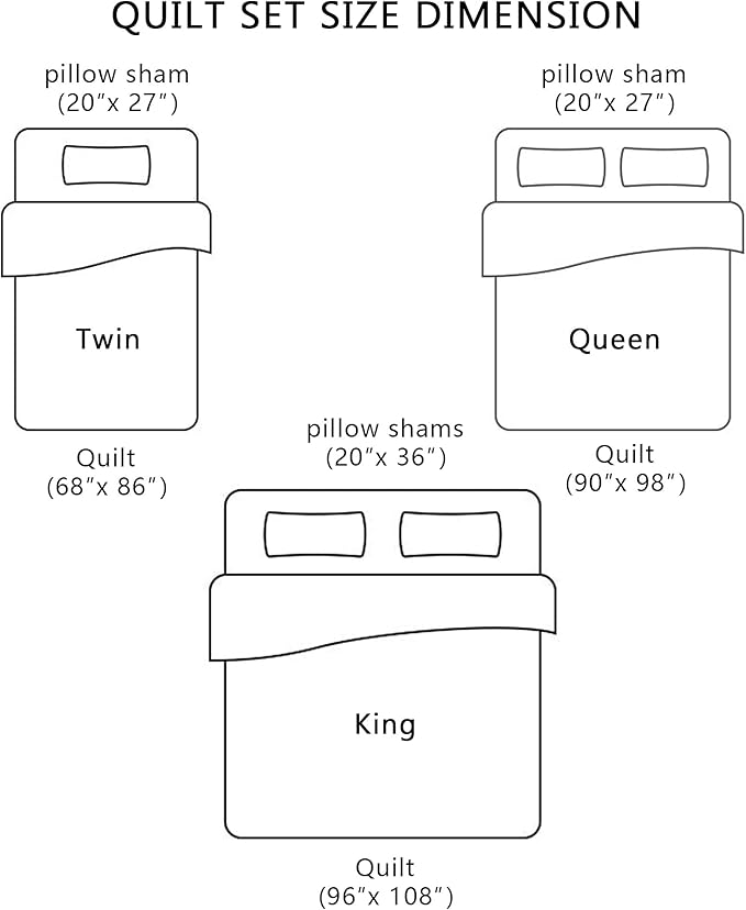 Yvooxny Quilt Set King Bedspread Reversible Green Farmhouse Garden Coverlet Real Patchwork Quilt Set for All Seasons with Pillowcases, Farmhouse Floral Pattern, King Size