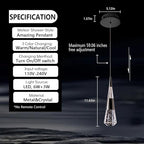 Pendant Lights Kitchen Island,Modern Pendant Led Light 2 Pack,Black Pendant Lights Kitchen Island for Dining Room,Led Chandelier for Bedroom Ceiling Hanging Pendant Light Fixture