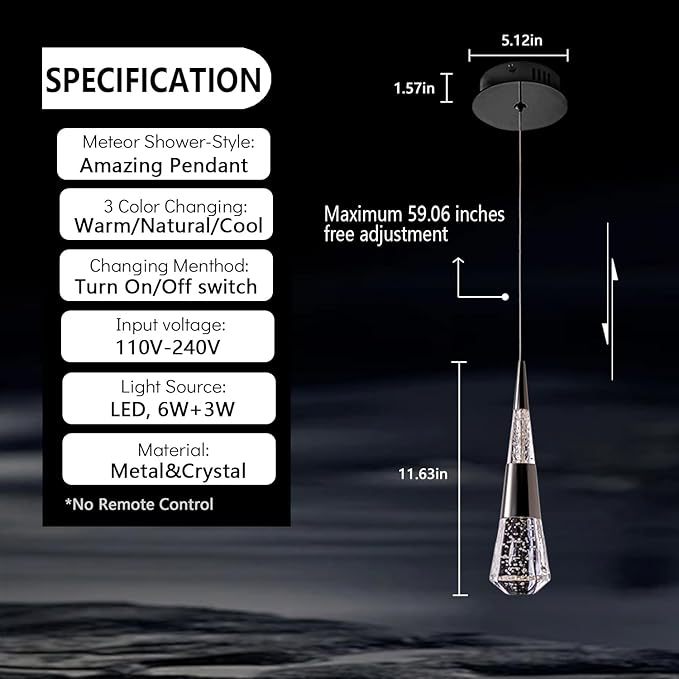 Pendant Lights Kitchen Island,Modern Pendant Led Light 2 Pack,Black Pendant Lights Kitchen Island for Dining Room,Led Chandelier for Bedroom Ceiling Hanging Pendant Light Fixture