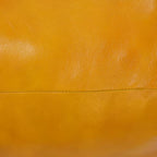 Square Shaped Goat Leather Handmade Eco-Friendly Mustard Pouf - Square Pouf, 16" x 16" x 16", Plain Solid Pouf, Goat Leather Pouf, Recycled Foam with Fibre Fill Stuffed Pouf, Leather Pouf PF12