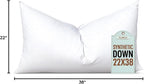 Pillowflex Synthetic Down Pillow Insert - 22x38 Down Alternative Pillow, Ultra Soft Oversized King Bed Sleeping Pillow, Large Rectangle Sham - 1 Decorative Pillow Form