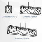 TODOLUZ 1-Light Farmhouse Pendant Light Black Cage Hanging Ceiling Lights with Clear Glass Shade for Kitchen Hallway Dining Room Foyer Bedroom