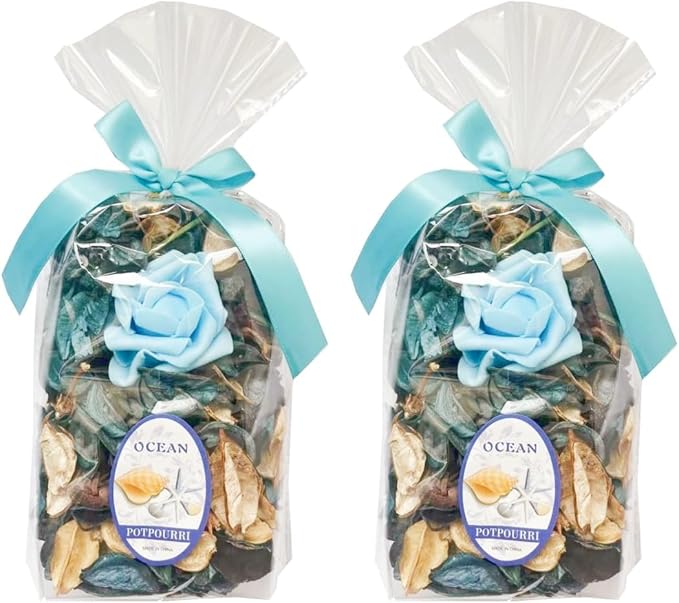 Potpourri Bags,Home Fragrance Sachet Petal,Potpourri Bowl Filler,vase Filler for Families, Weddings, Cars, Coffee Shops, etc Decoration, 2 Bags/10oz (Royal Ocean)