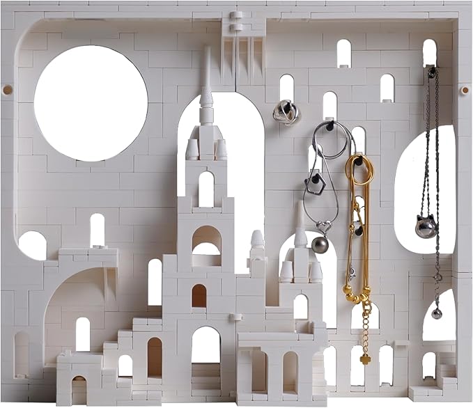 White Secret Realm No.9 Castle Building Block，Architecture Building Blocks（660PCS Gifts for Adults and Kids