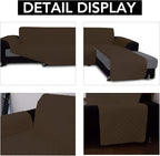 Easy-Going L Shape Sofa Cover Sectional Couch Cover Chaise Lounge Sofa Slipcover Furniture Protector Mat for Pets Dog Cat (Large, Coffee/Coffee)