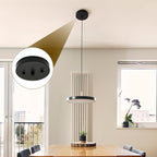 Biaungdo 5 Inch Ceiling Lighting Canopy Kit, Black Pendant Light Canopy Kit Metal Chandelier Ceiling Light Plate Cover with All Mounting Hardware for Chandelier Pendant Lighting Fixtures