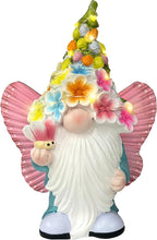 BAYN Garden Gnome Statues Outdoor Decor, Solar Powered Outdoor Gnome with Butterfly Wing Decorative Yard Garden Lights Art Gifts with 11 Warm White LEDs