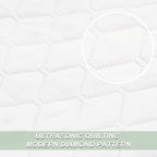 Exclusivo Mezcla Reversible Twin Quilt Bedding Set with Pillow Sham, Lightweight Quilts Twin Size, Soft Bedspreads Bed Coverlets for All Seasons - (White, 68"x88")