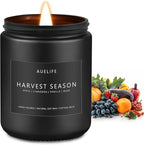 Fall Candle - Harvest Season Scented Candles, Fall Soy Candle for Home Decor, 7 oz Natural Soy Wax – Long-Lasting Autumn Candles, Aromatherapy Gift for Women & Thanksgiving, 7oz