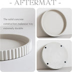 Decorative Tray for Coffee Table, Living Room, Side Table, 11" Gray Round Concrete Home Decor Serving Trays for Accent Table, Console Table