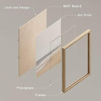 SIGNWIN Framed White Minimalist Ocean Beach Seashore Scenic Wall Art, Set of 4 Landscape Colorful Wall Decor Prints, Nature Wilderness Wall Décor for Living Room, Bedroom - 8"x10" Natural