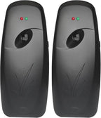 Automatic Air Freshener Spray Dispenser (2-Pack) ，Free Standing or Wall Mounted Automatic Aerosol Spray Dispenser Adjustable Aromatherapy Machines for Bedrooms, Bathrooms,Offices, Hotels (Black)