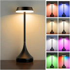 EZVALO Cordless Table Lamps Rechargeable, Portable 6000mAh Battery Operated Table Lamp, 3 Color & RGB Lighting Stepless Dimming Waterproof Table Light for Outdoor/Dinner/Restaurant/Patio/Bar(1 Pcs)