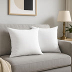 18x18 Throw Pillow Inserts Set of 2 – Decorative Feather Down Cushion Pads for Couch, Sofa & Bed, White Square Pillow Inserts, Machine Washable