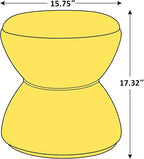 VANOMi Multi-Functional Boucle Ottoman, Vanity Stool Chair, Sturdy Rotating Wooden Footstool, Suitable for Living Room, Bedroom, and Entryway, Without Installation, Swivel, Yellow