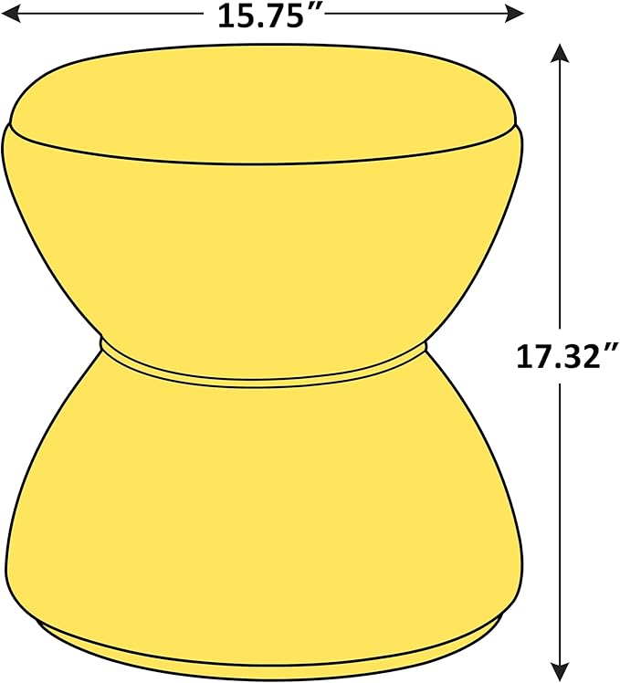 VANOMi Multi-Functional Boucle Ottoman, Vanity Stool Chair, Sturdy Rotating Wooden Footstool, Suitable for Living Room, Bedroom, and Entryway, Without Installation, Swivel, Dark Grey